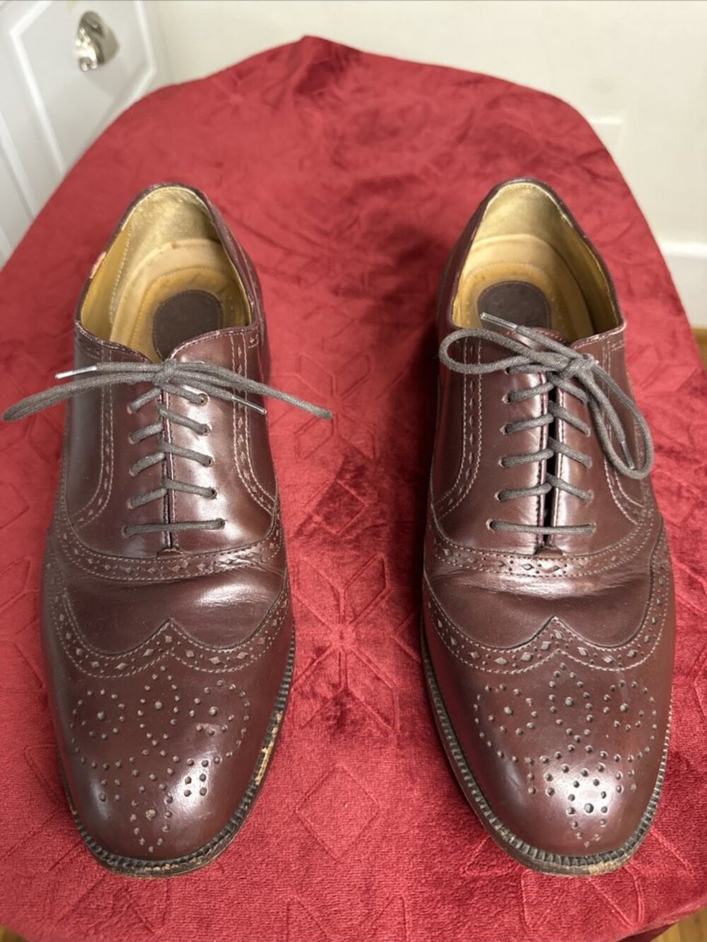 PARAGON VINTAGE Wingtip Oxford Brown Leather SHOES MEN'S size 8.5D Well Made